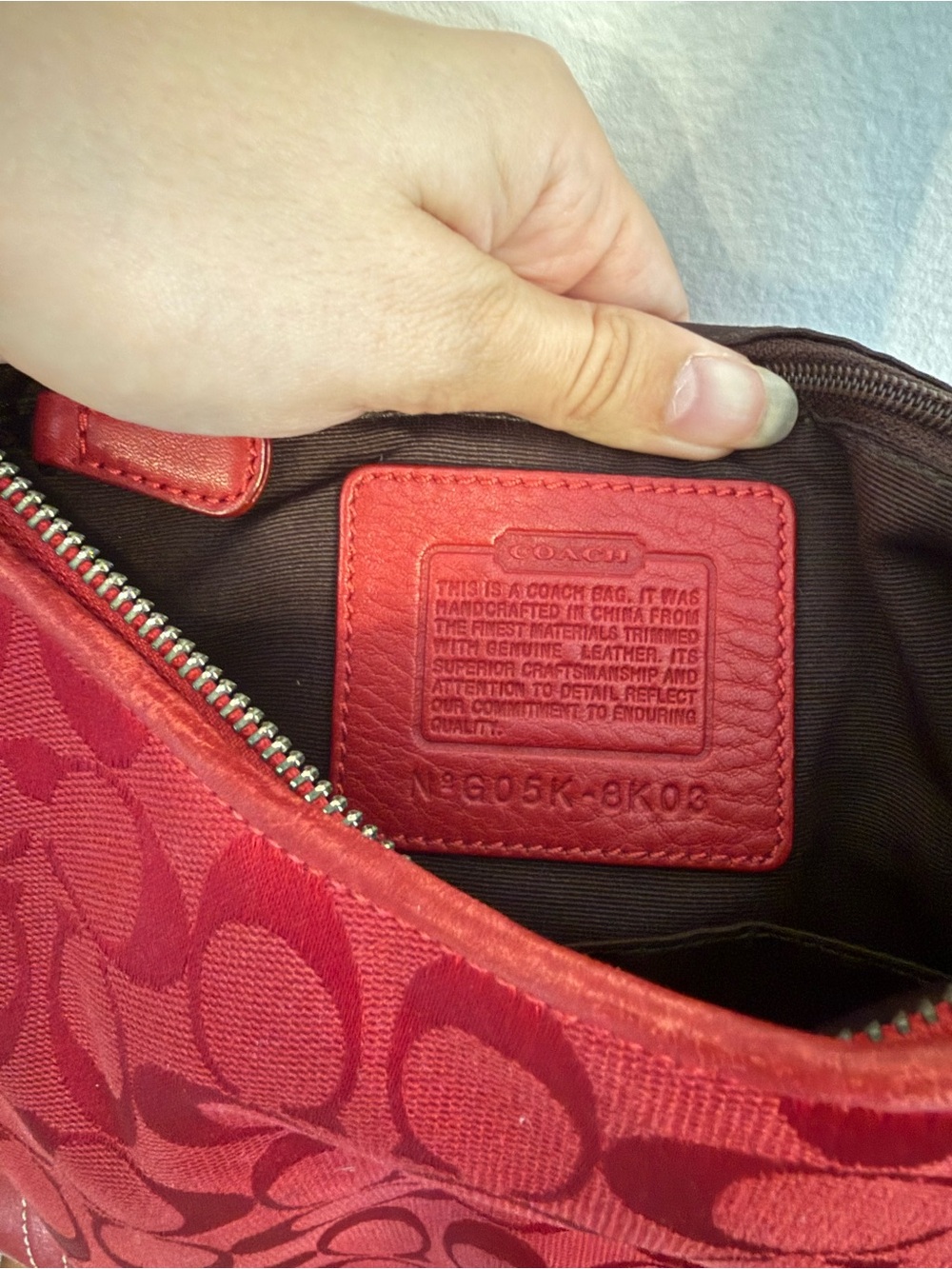 Red Coach Purse - Picture 7 of 11